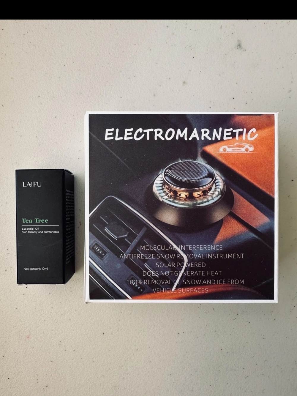 Electromarnetic Solar With Essential Oil Gift Set - Black & Copper